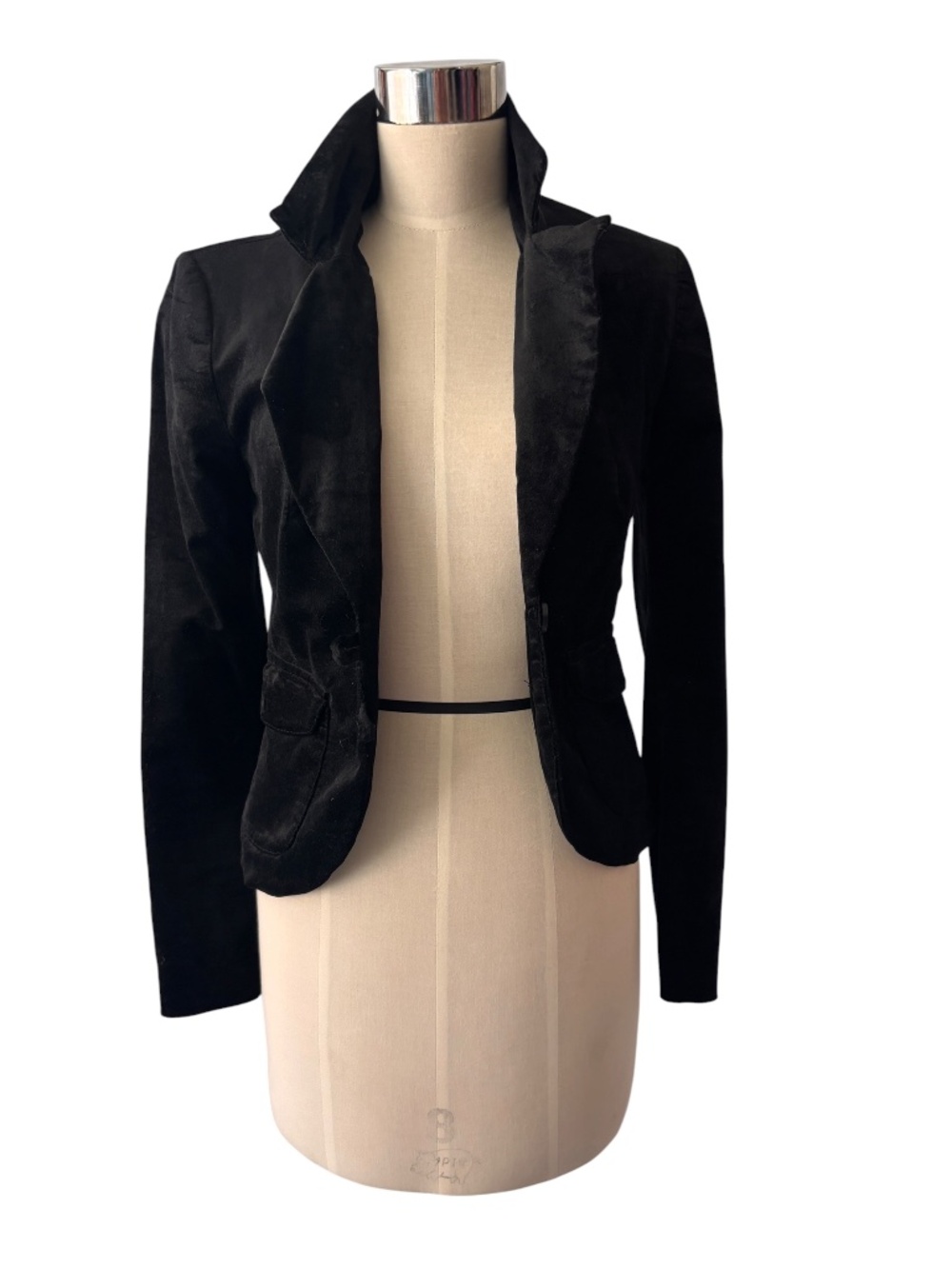Vintage Rebecca Black Velvet Fitted Blazer Jacket XS